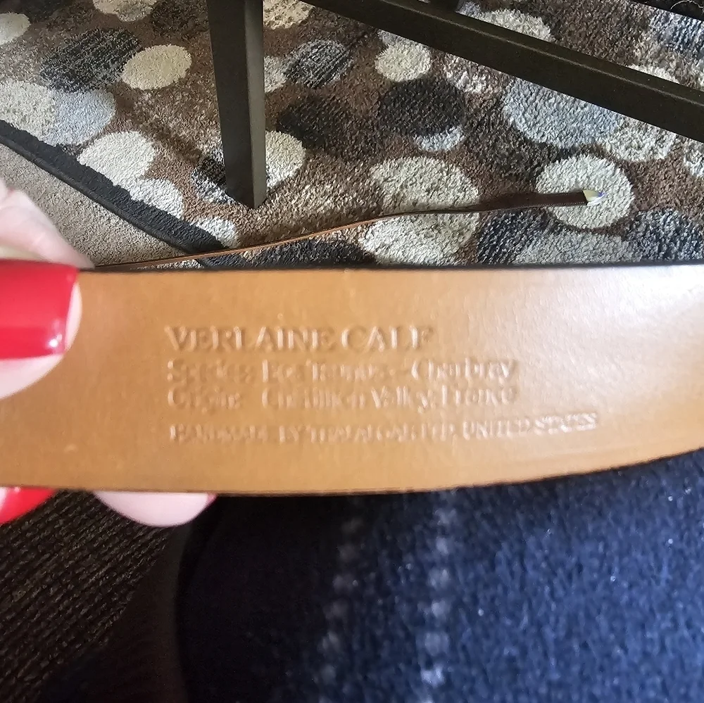 Martin Dingman Vintage Genuine Tanned Leather Belt Size 36